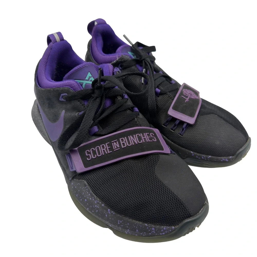 Nike PG 1 Score In Bunches Black Court Purple Basketball Shoes 880304-097 7Y